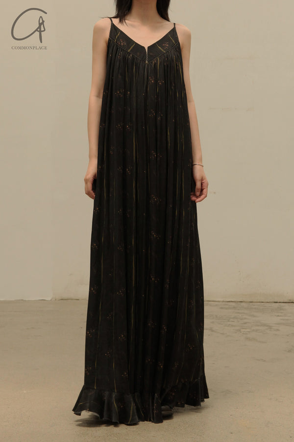 Mutedance 24 Spring/Summer Flower-dyed Silk Sling Dress Series MD-MD24SS26-S sepia PM140
